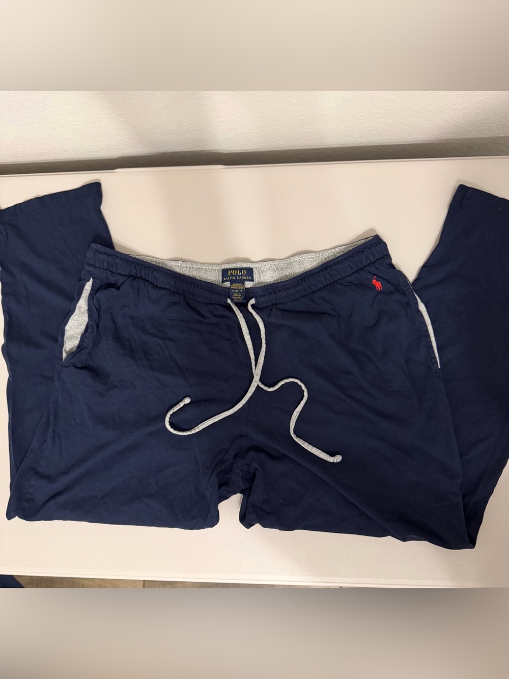 Polo by Ralph Lauren Navy Sweatpants with Red Polo Emblem